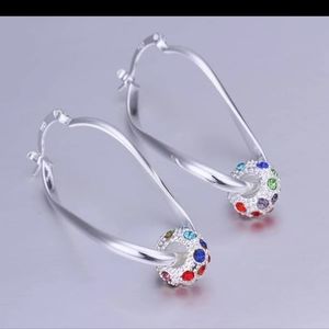 COVERED EARRINGS.  SILVER 925. AUTHENTIC